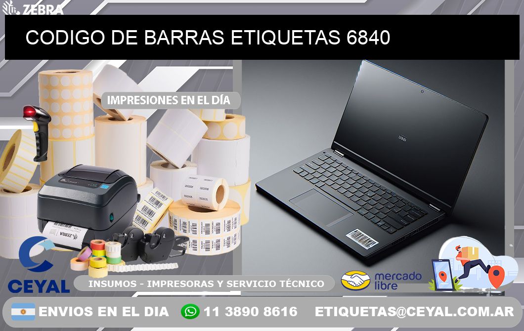 CODIGO DE BARRAS ETIQUETAS 6840