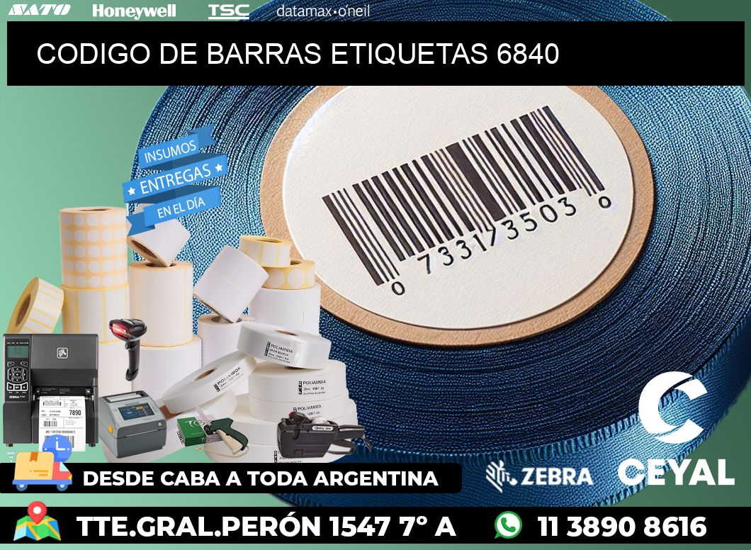 CODIGO DE BARRAS ETIQUETAS 6840