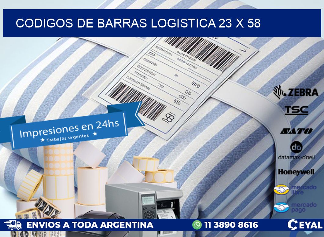 CODIGOS DE BARRAS LOGISTICA 23 x 58