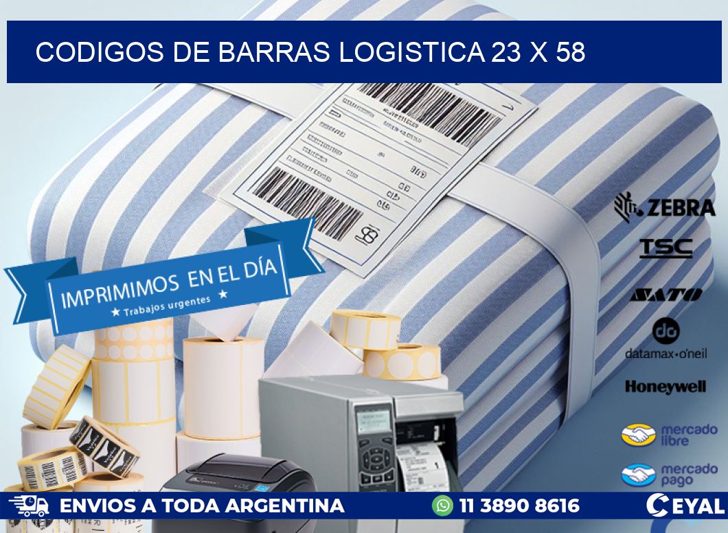CODIGOS DE BARRAS LOGISTICA 23 x 58