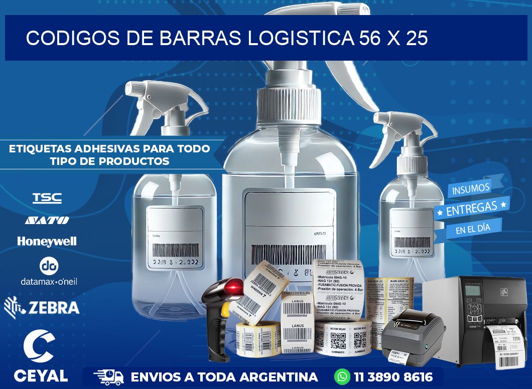 CODIGOS DE BARRAS LOGISTICA 56 x 25