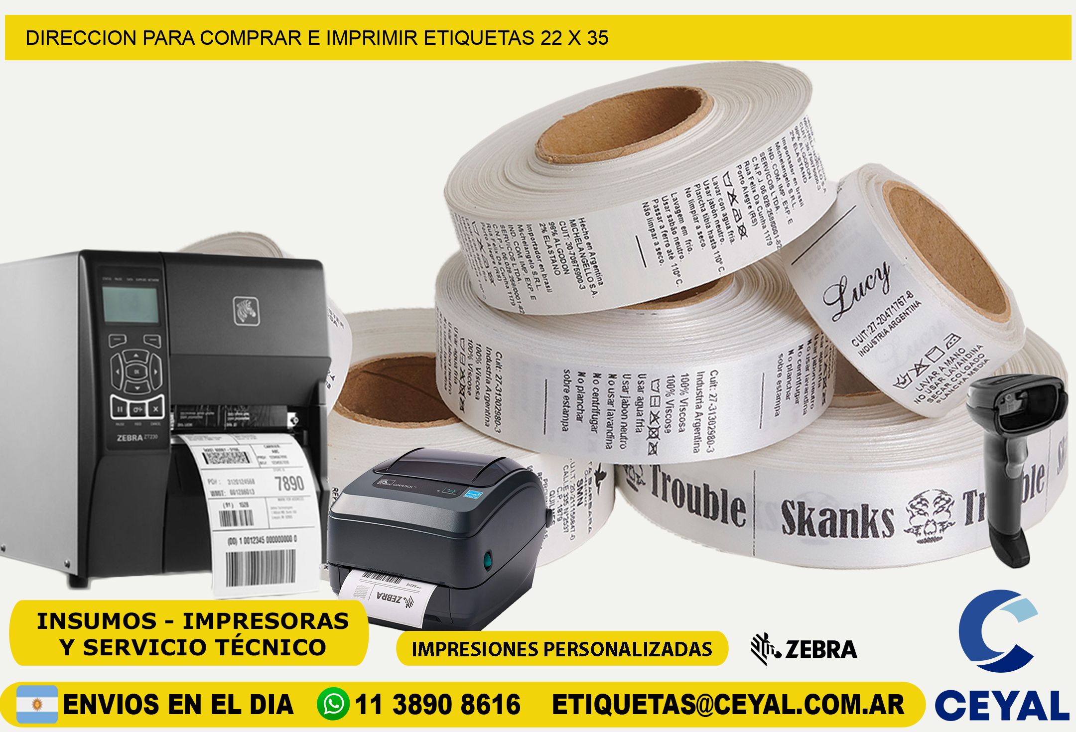 DIRECCION PARA COMPRAR E IMPRIMIR ETIQUETAS 22 x 35