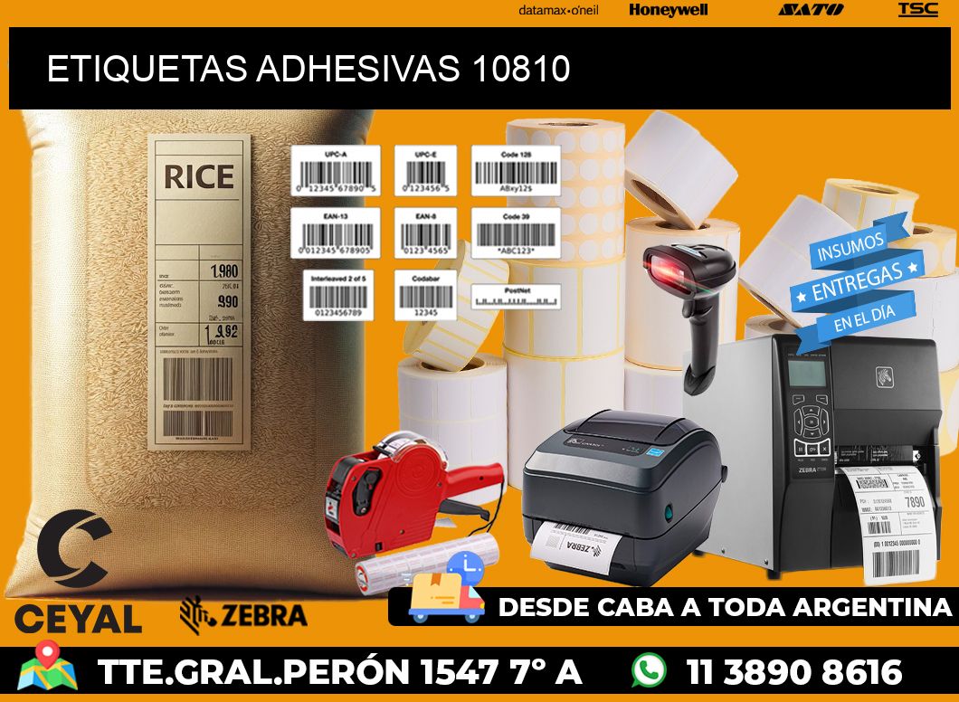 ETIQUETAS ADHESIVAS 10810