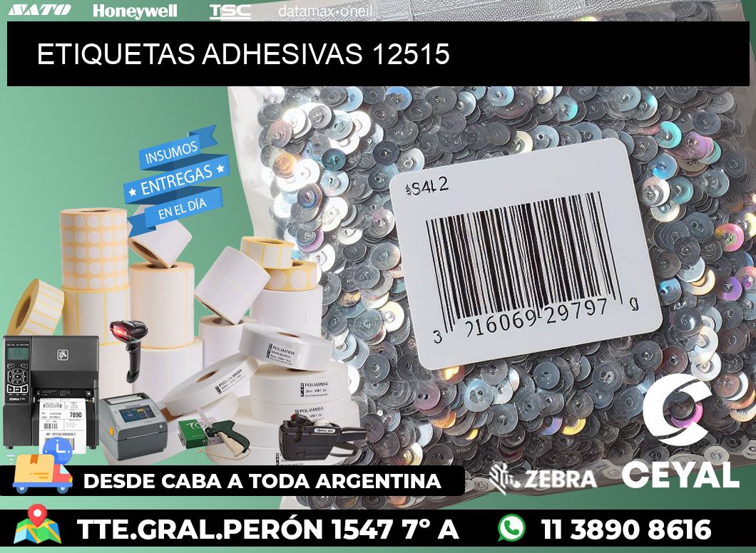 ETIQUETAS ADHESIVAS 12515