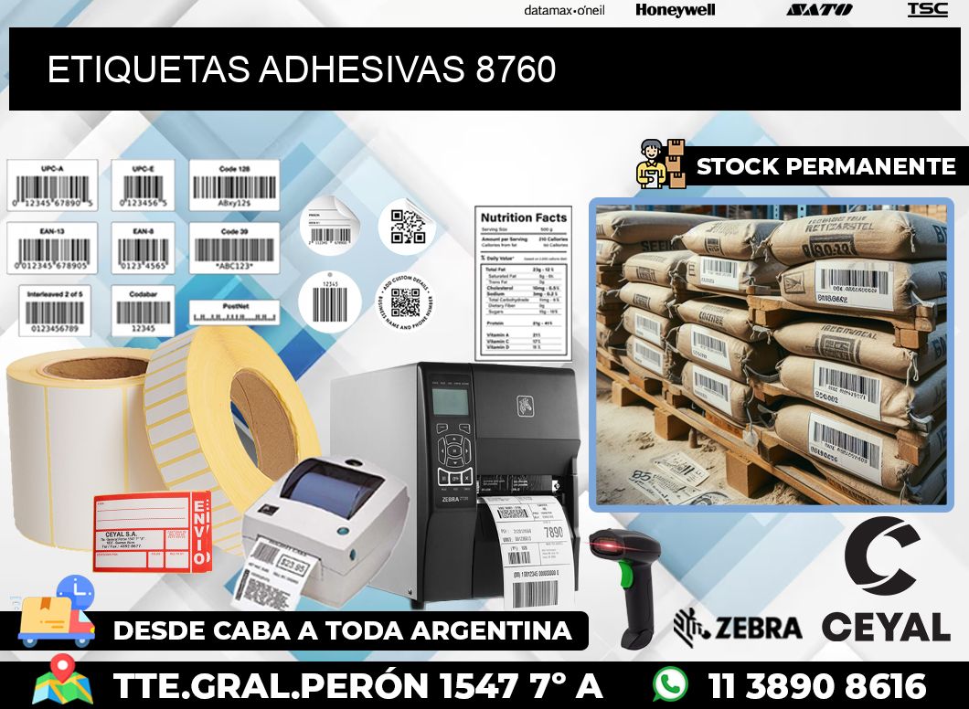 ETIQUETAS ADHESIVAS 8760