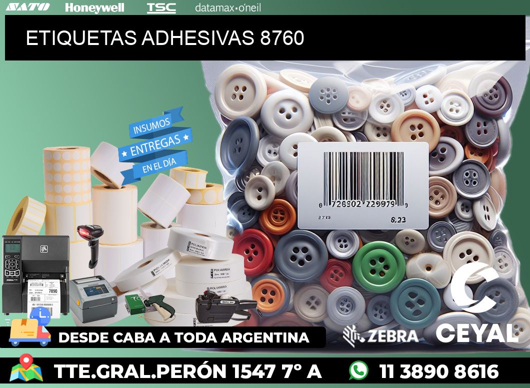 ETIQUETAS ADHESIVAS 8760