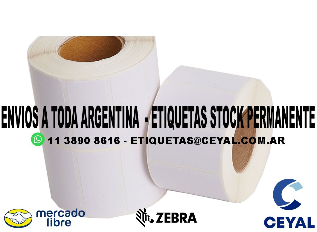 ETIQUETAS DE PAPEL TERMICOS 78 x 92