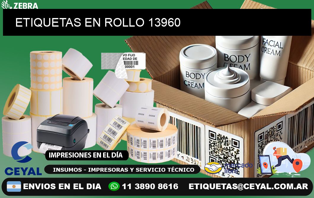ETIQUETAS EN ROLLO 13960