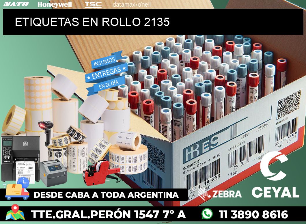 ETIQUETAS EN ROLLO 2135