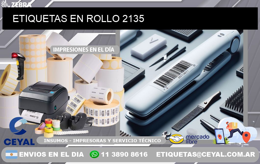 ETIQUETAS EN ROLLO 2135