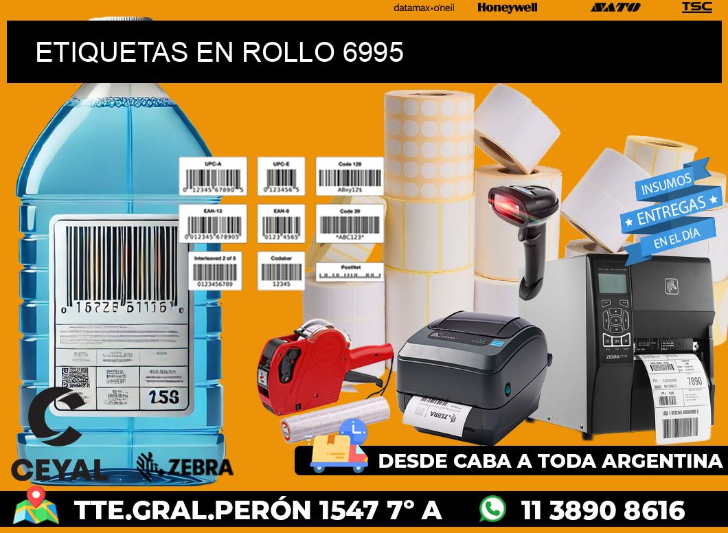 ETIQUETAS EN ROLLO 6995