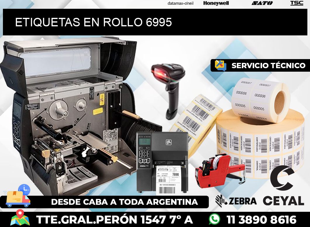 ETIQUETAS EN ROLLO 6995