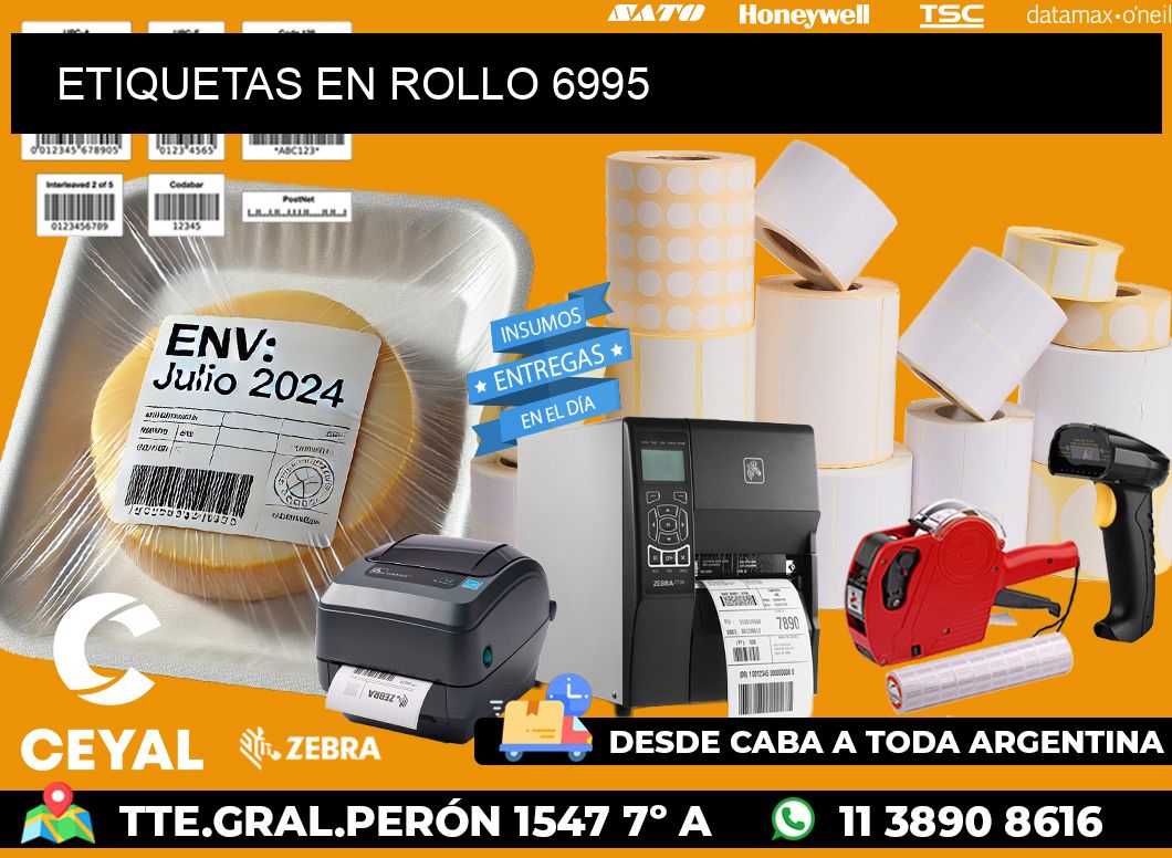 ETIQUETAS EN ROLLO 6995