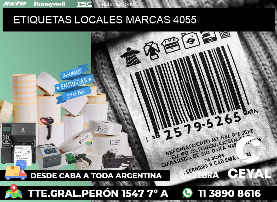 ETIQUETAS LOCALES MARCAS 4055