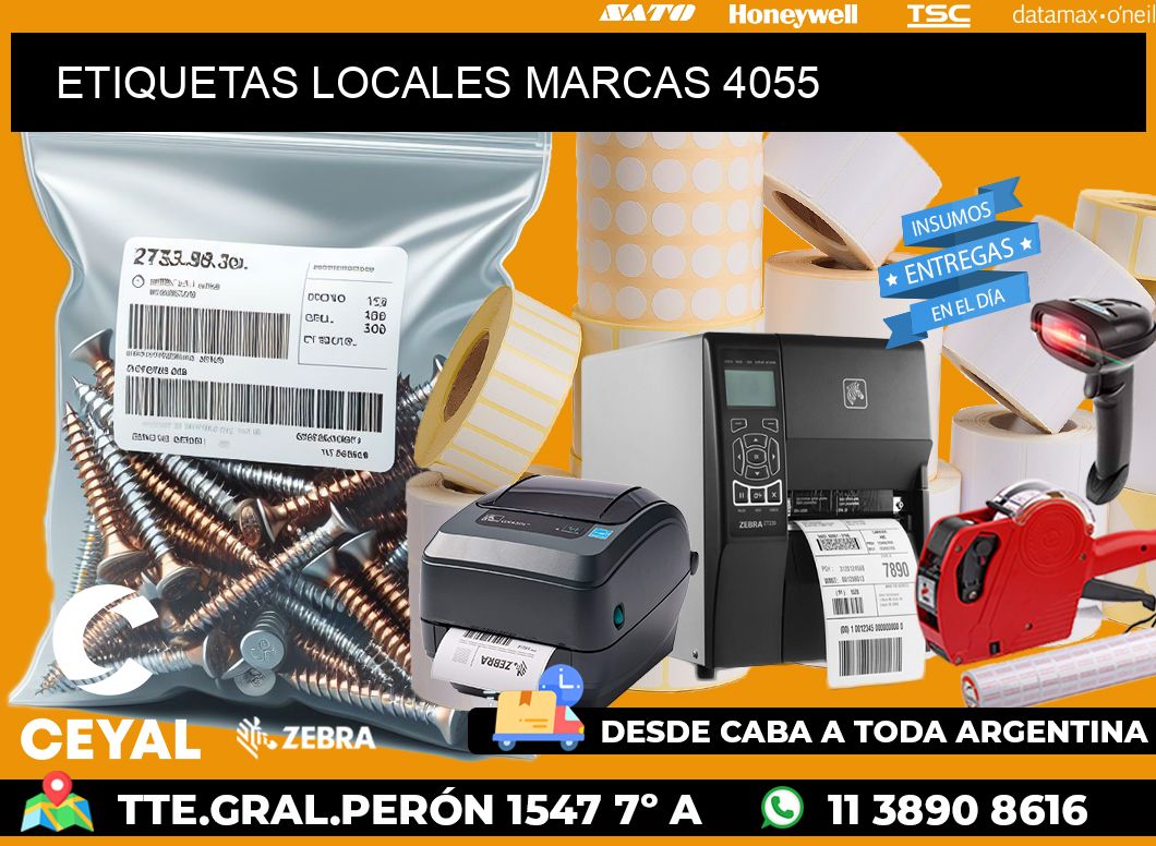 ETIQUETAS LOCALES MARCAS 4055