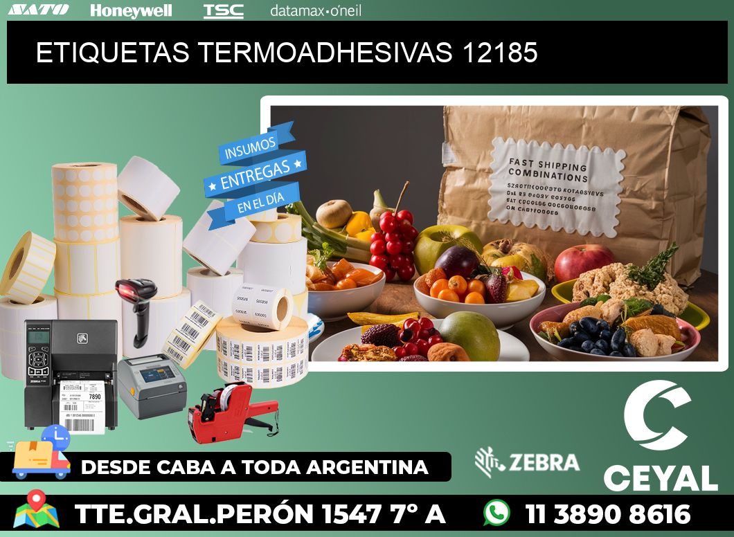 ETIQUETAS TERMOADHESIVAS 12185