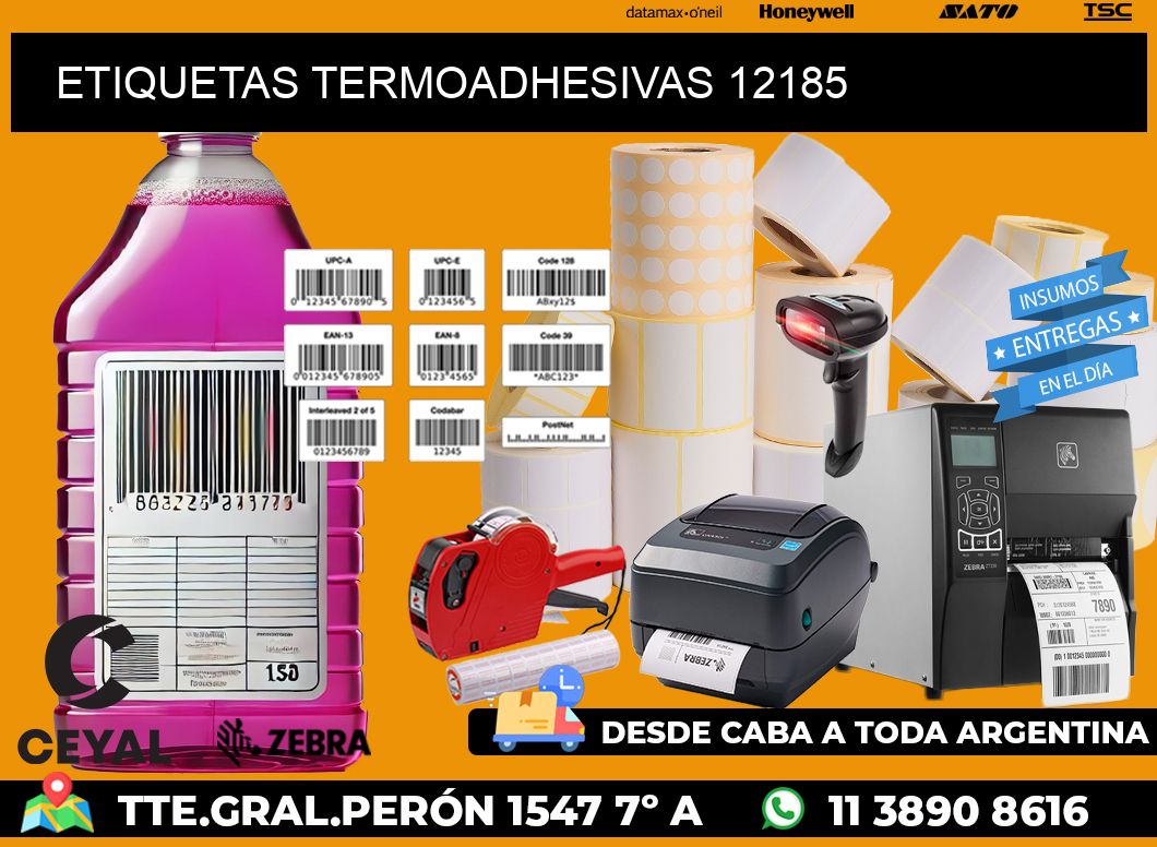 ETIQUETAS TERMOADHESIVAS 12185