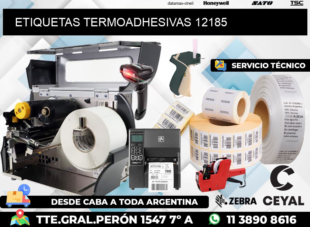 ETIQUETAS TERMOADHESIVAS 12185