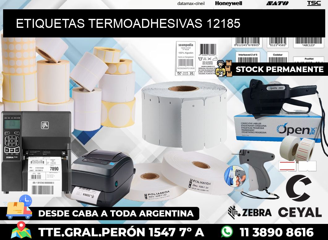 ETIQUETAS TERMOADHESIVAS 12185
