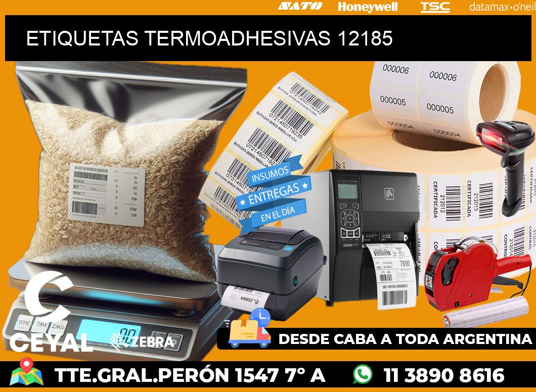 ETIQUETAS TERMOADHESIVAS 12185