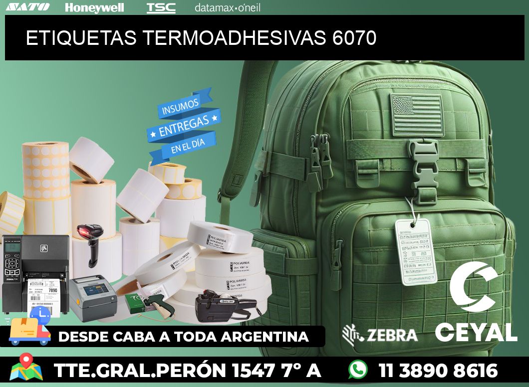 ETIQUETAS TERMOADHESIVAS 6070
