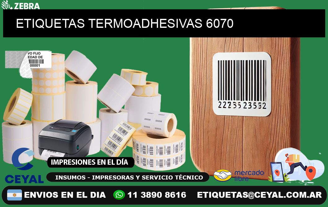 ETIQUETAS TERMOADHESIVAS 6070