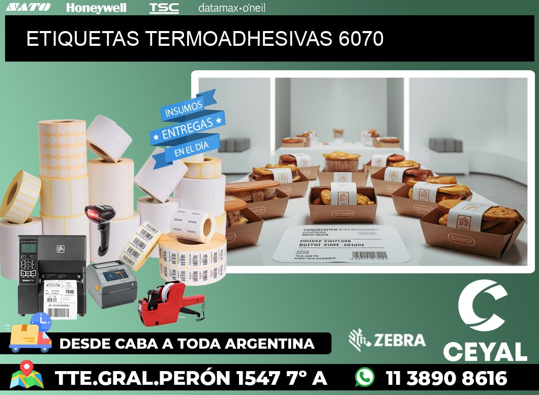 ETIQUETAS TERMOADHESIVAS 6070