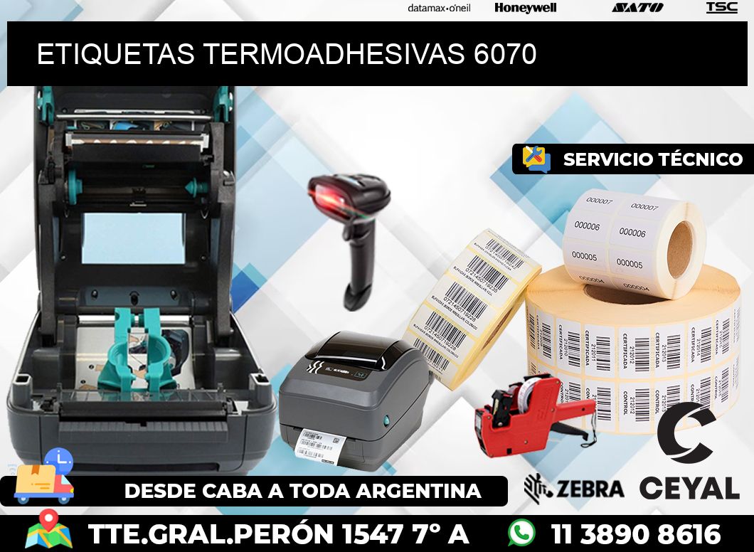 ETIQUETAS TERMOADHESIVAS 6070