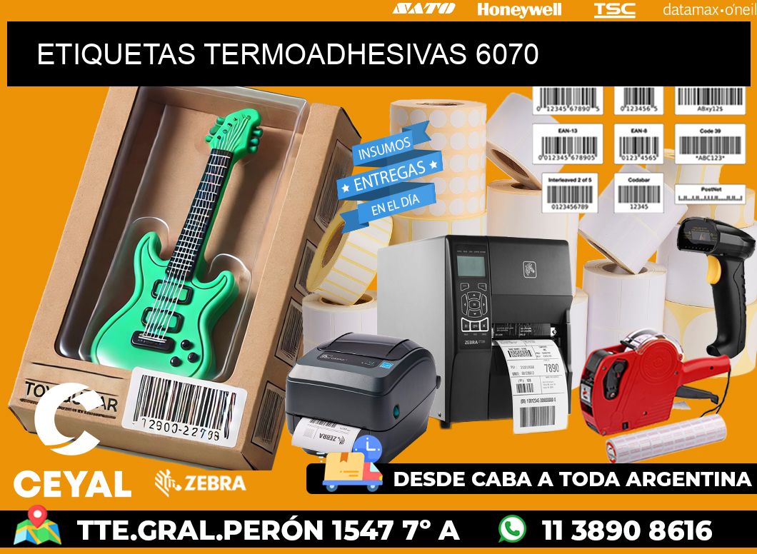 ETIQUETAS TERMOADHESIVAS 6070
