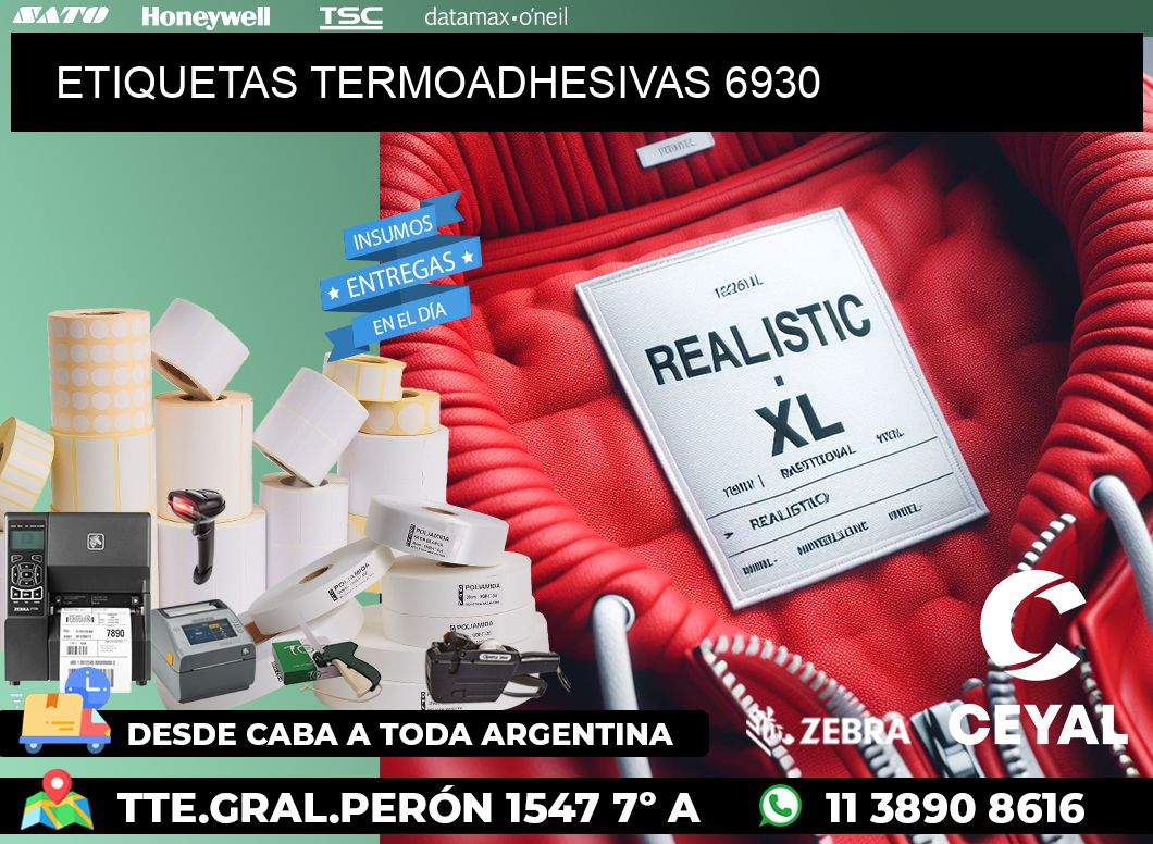 ETIQUETAS TERMOADHESIVAS 6930