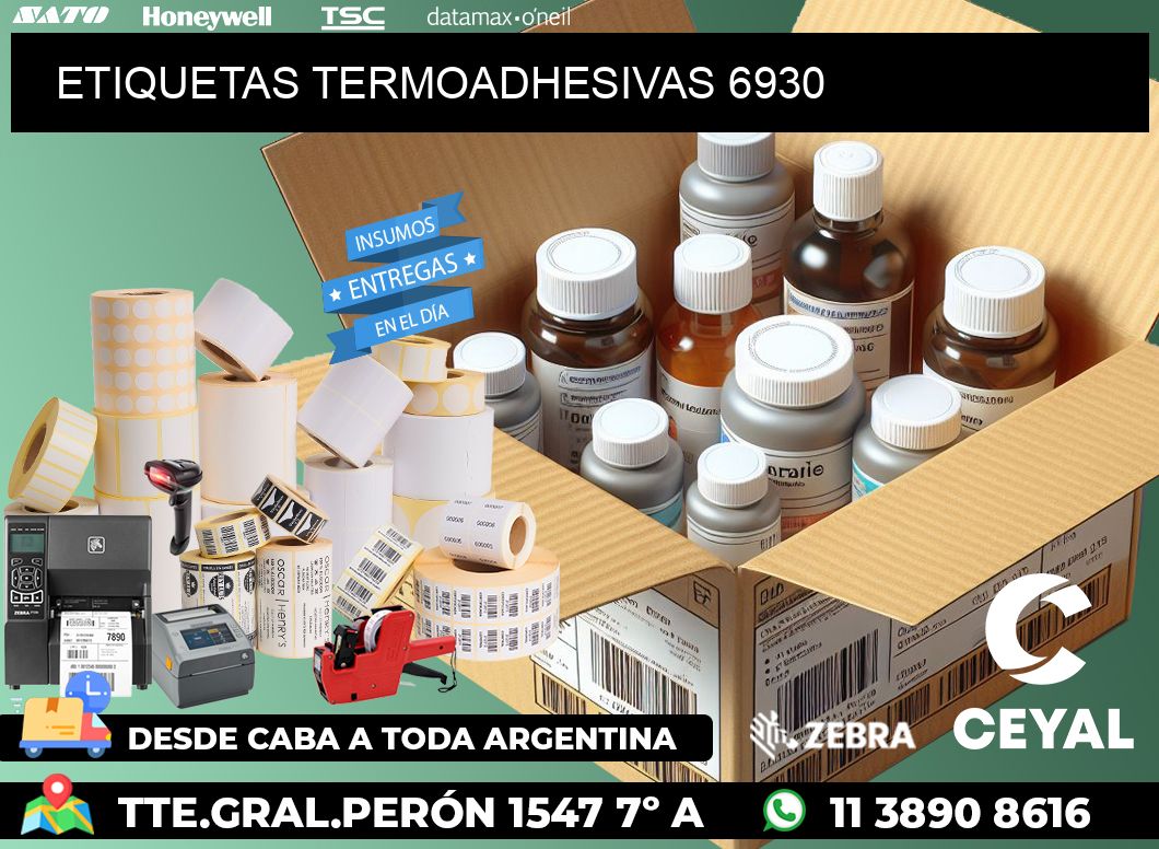 ETIQUETAS TERMOADHESIVAS 6930