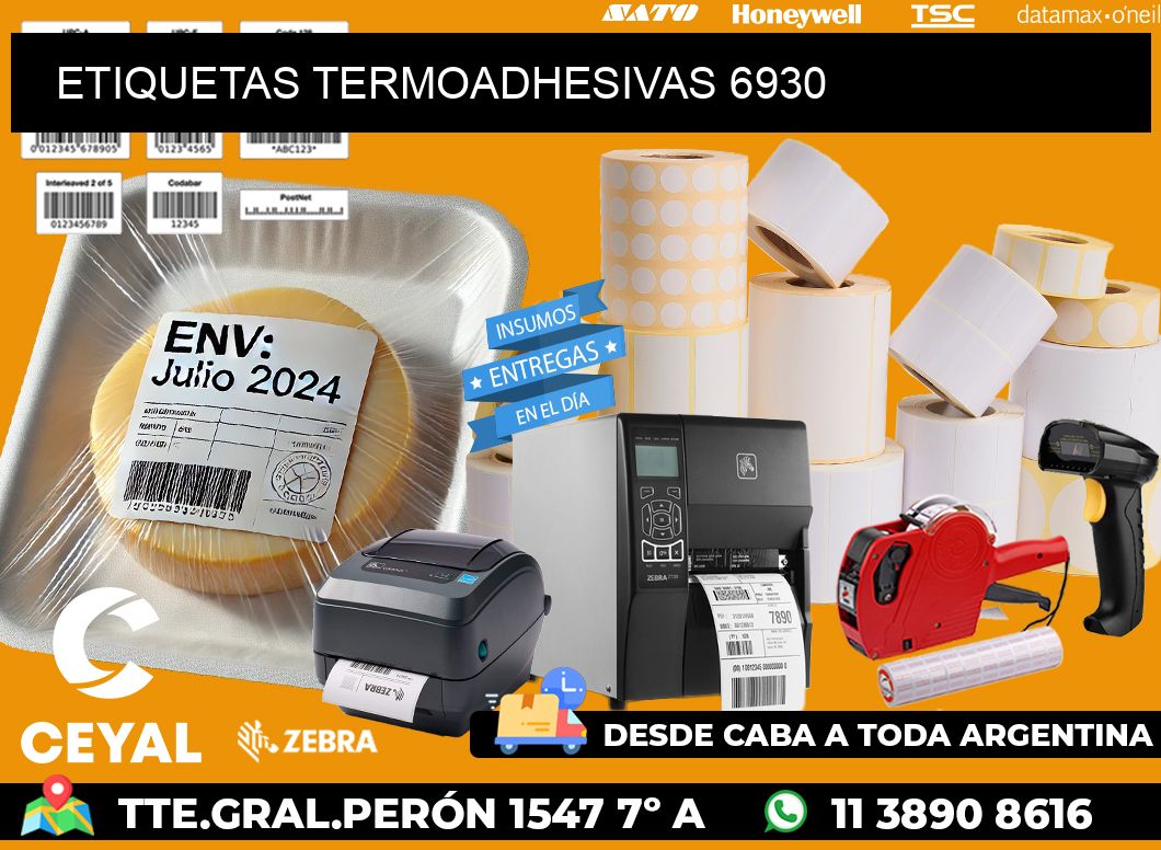 ETIQUETAS TERMOADHESIVAS 6930