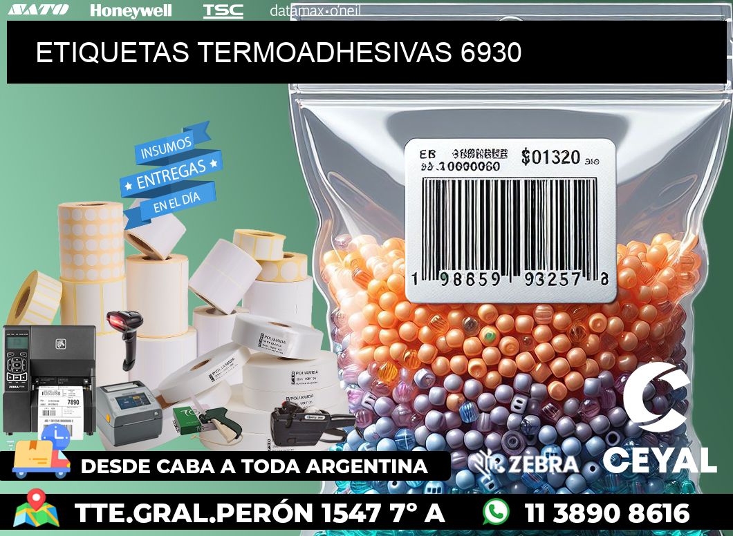 ETIQUETAS TERMOADHESIVAS 6930