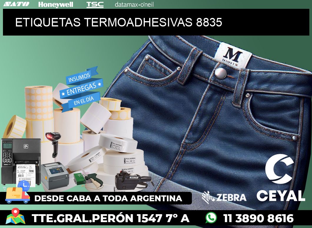 ETIQUETAS TERMOADHESIVAS 8835