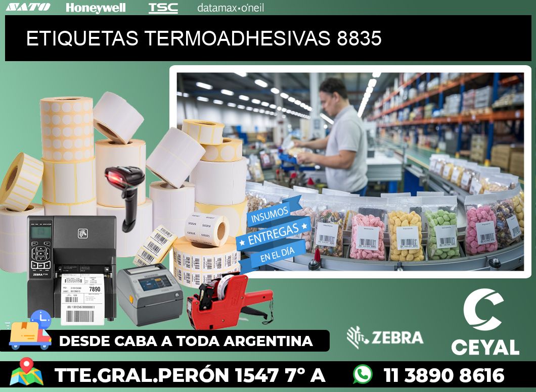 ETIQUETAS TERMOADHESIVAS 8835