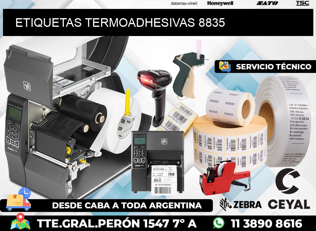 ETIQUETAS TERMOADHESIVAS 8835