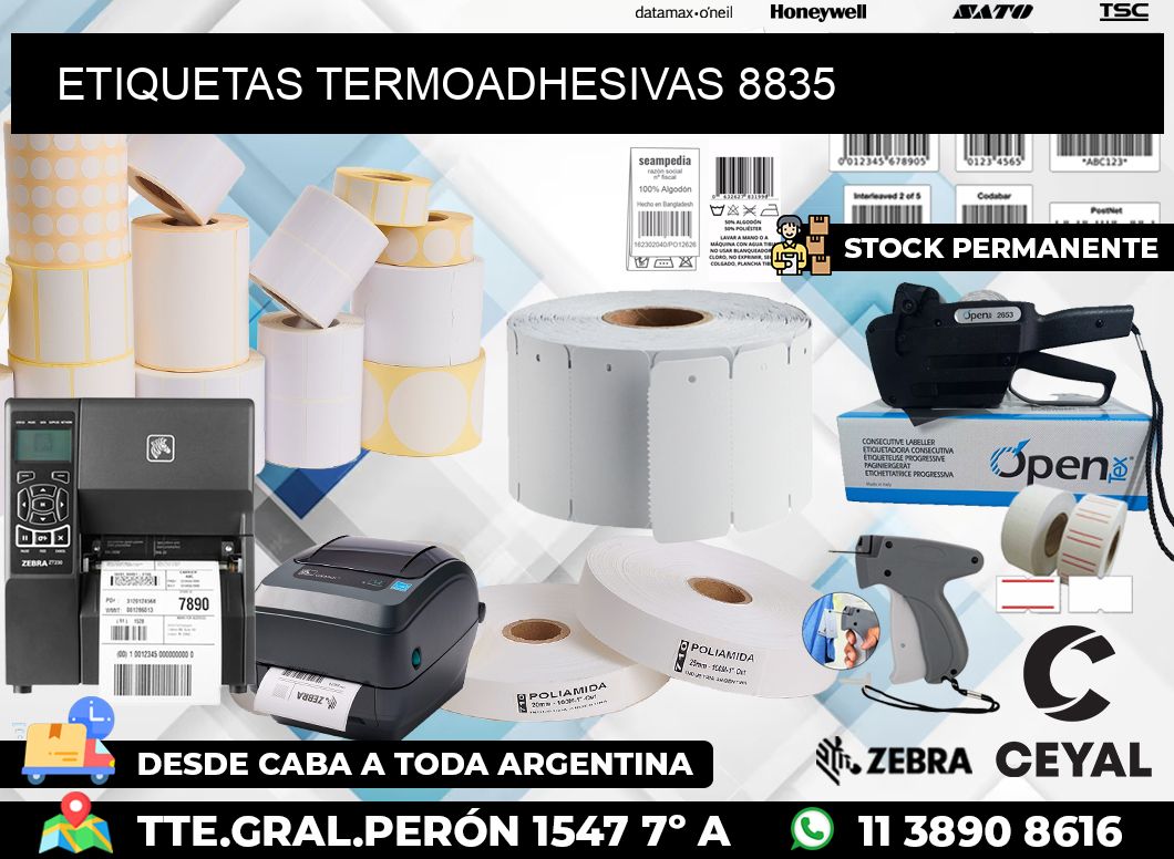 ETIQUETAS TERMOADHESIVAS 8835