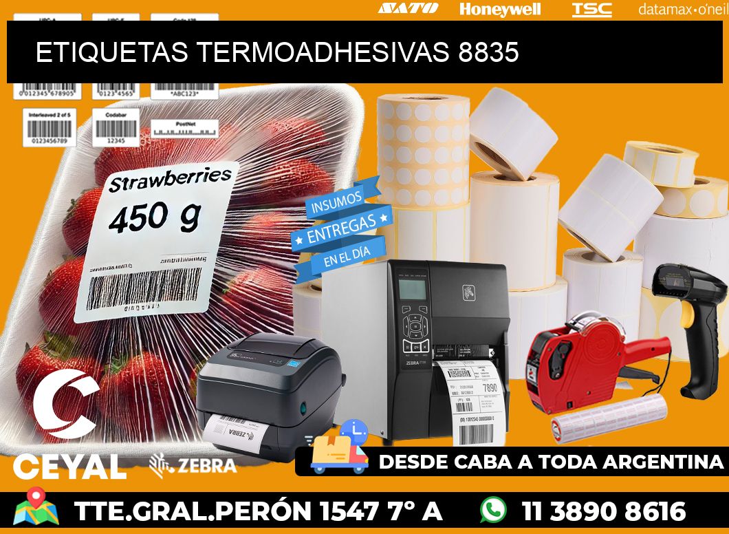 ETIQUETAS TERMOADHESIVAS 8835