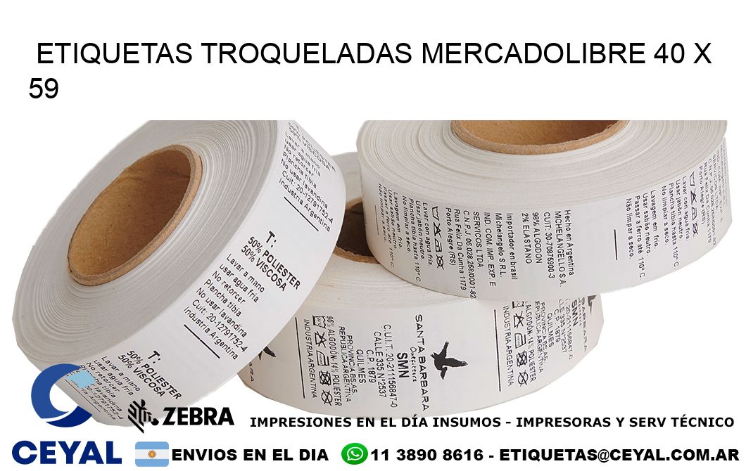 ETIQUETAS TROQUELADAS MERCADOLIBRE 40 x 59