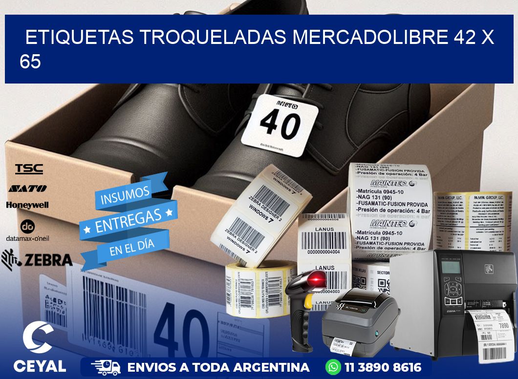 ETIQUETAS TROQUELADAS MERCADOLIBRE 42 x 65