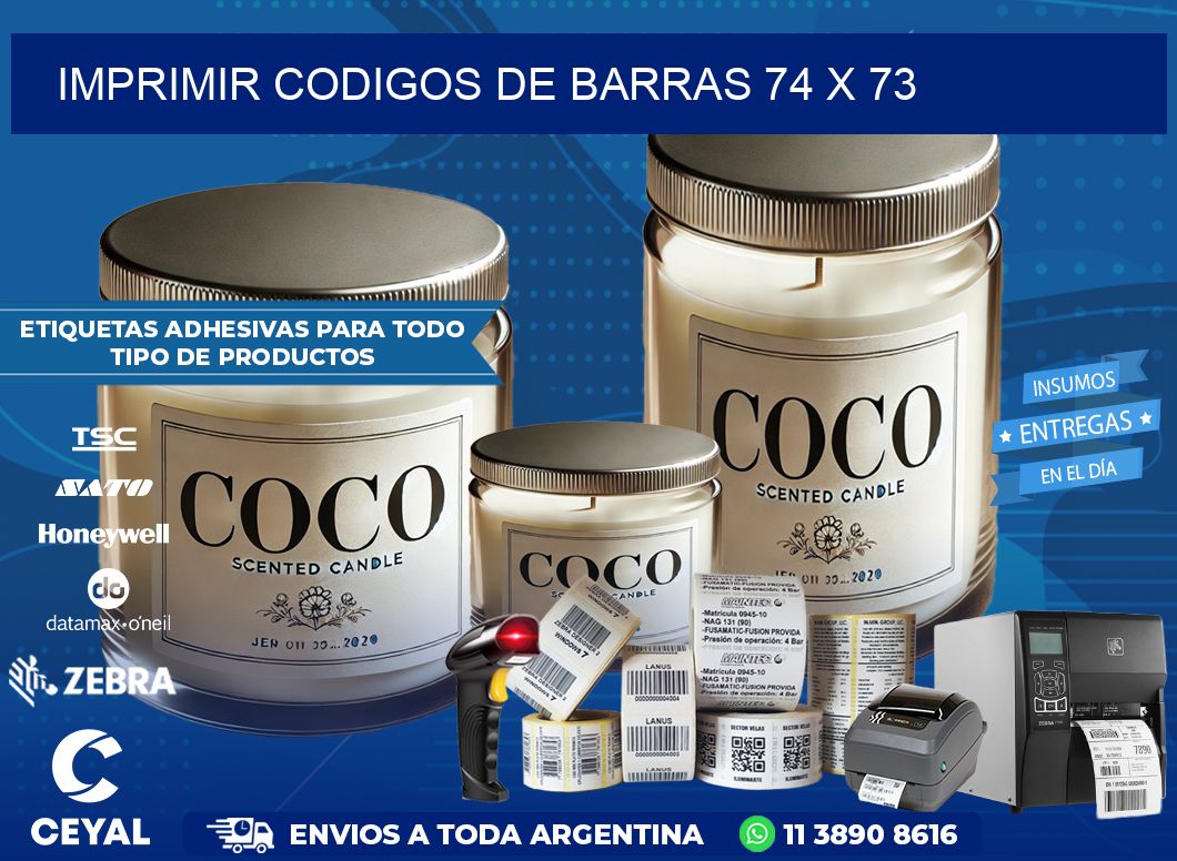 IMPRIMIR CODIGOS DE BARRAS 74 x 73