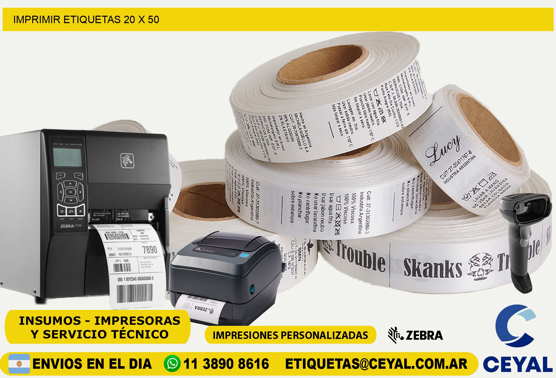 IMPRIMIR ETIQUETAS 20 x 50