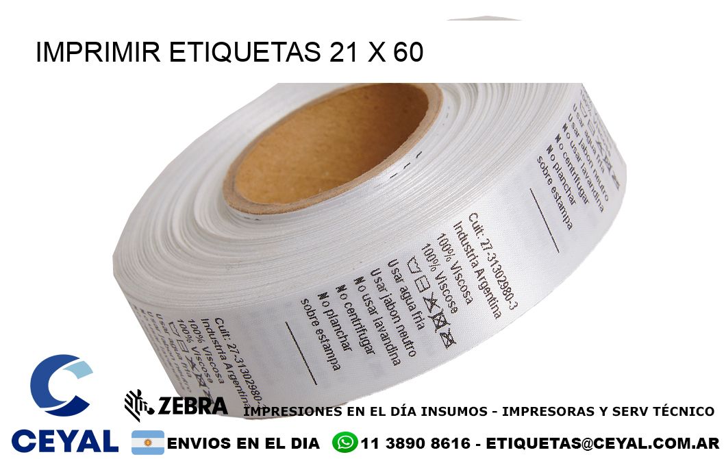 IMPRIMIR ETIQUETAS 21 x 60