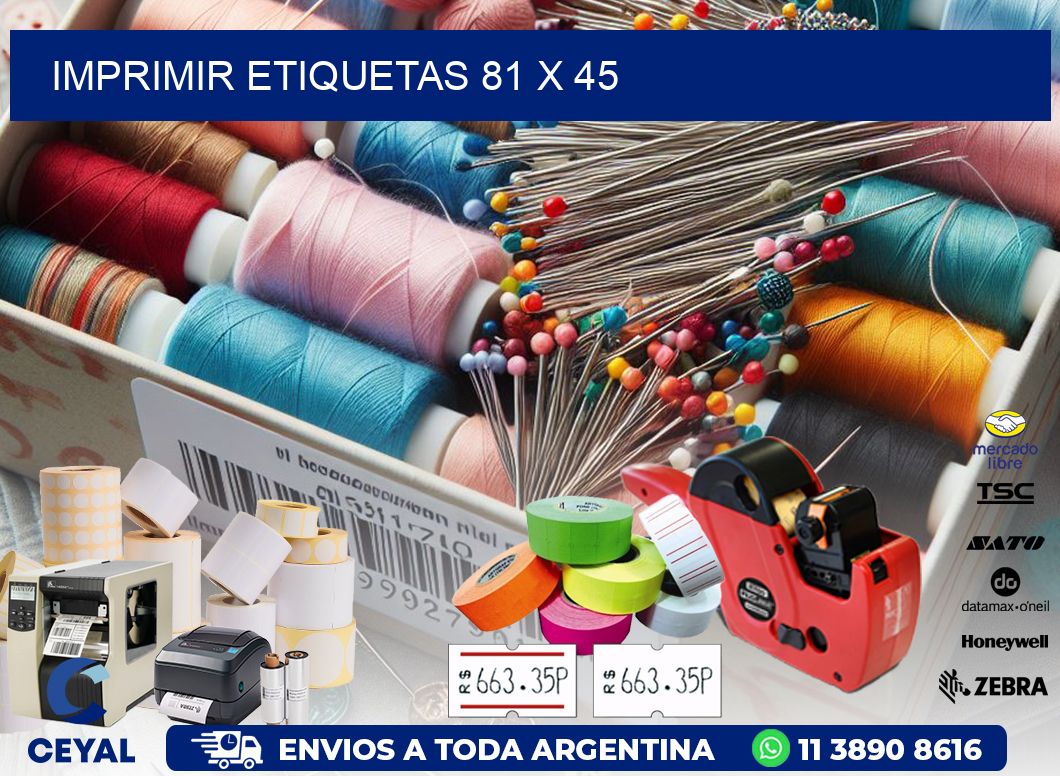 IMPRIMIR ETIQUETAS 81 x 45