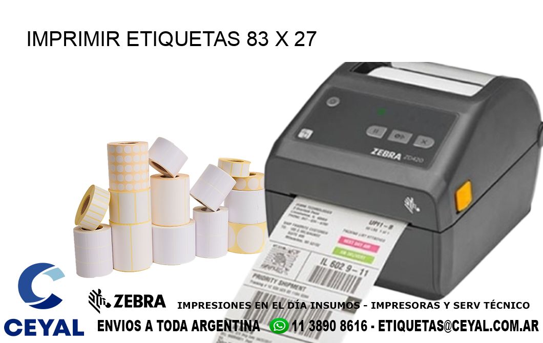 IMPRIMIR ETIQUETAS 83 x 27