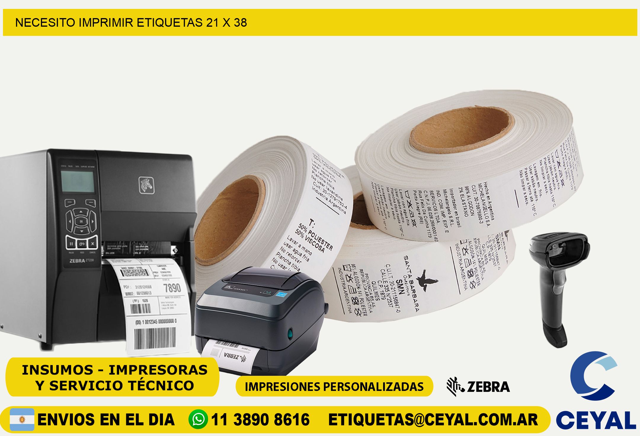 NECESITO IMPRIMIR ETIQUETAS 21 x 38