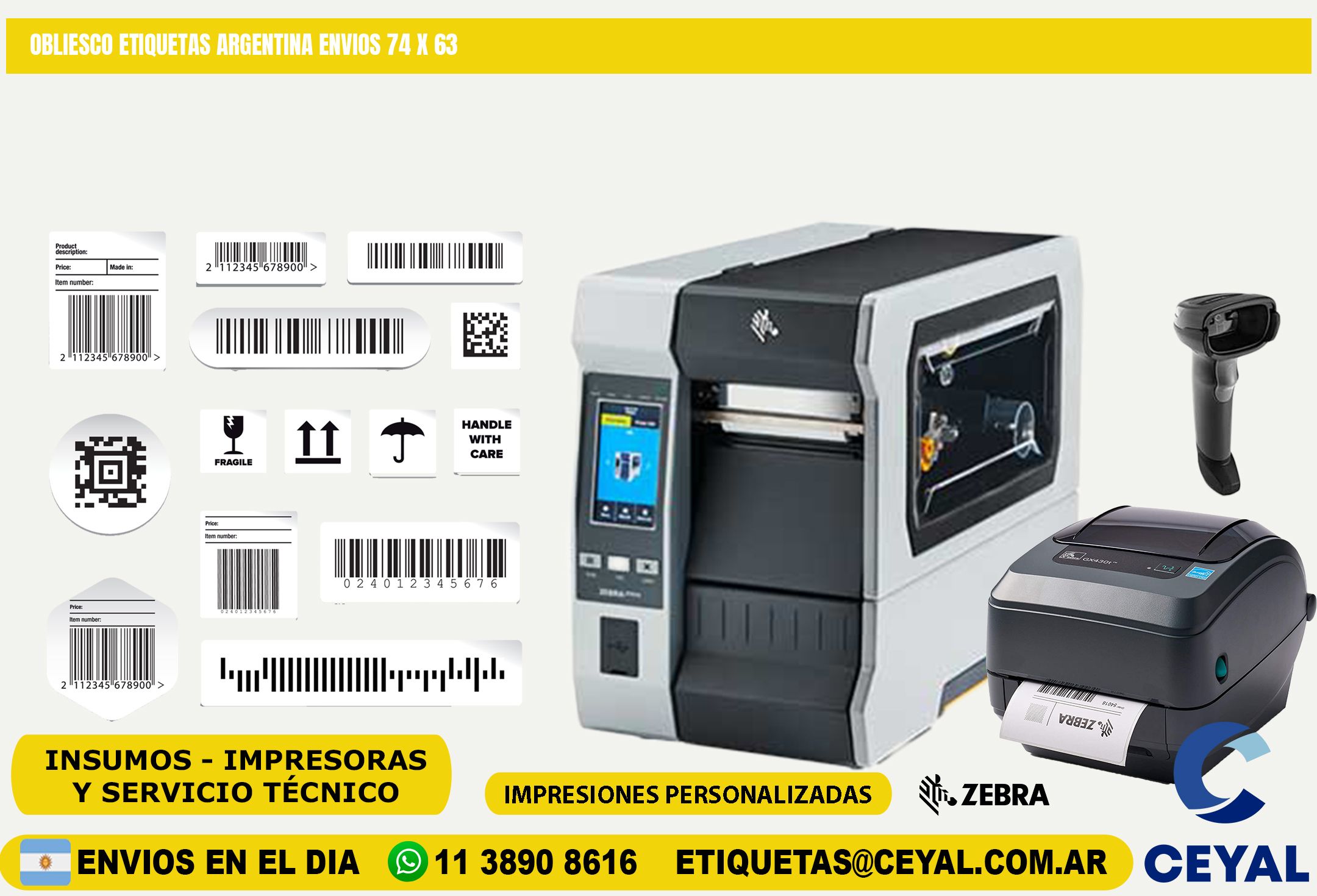 OBLIESCO ETIQUETAS ARGENTINA ENVIOS 74 x 63