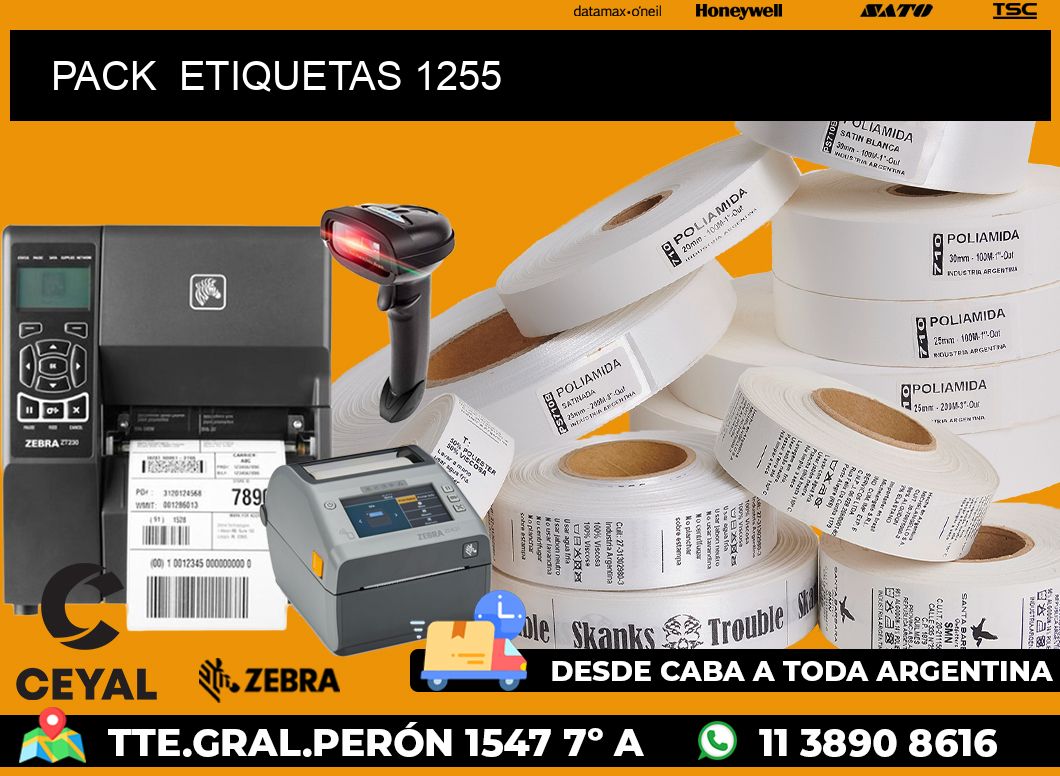 PACK  ETIQUETAS 1255