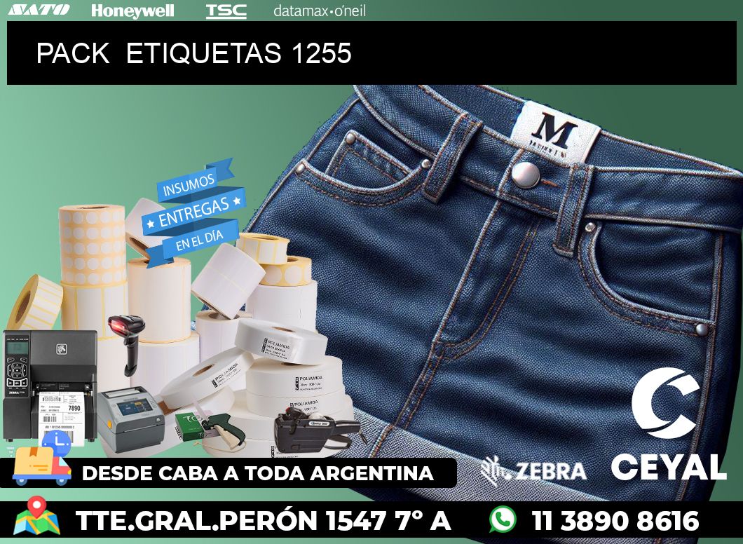 PACK  ETIQUETAS 1255