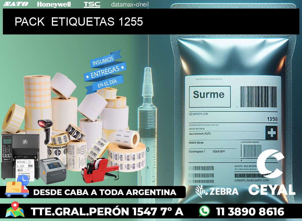PACK  ETIQUETAS 1255